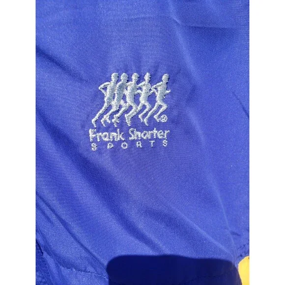 Vintage Frank Shorter Jacket Mens Large Blue Gore Tex Hooded Colorblock 90s EUC! - Picture 3 of 16